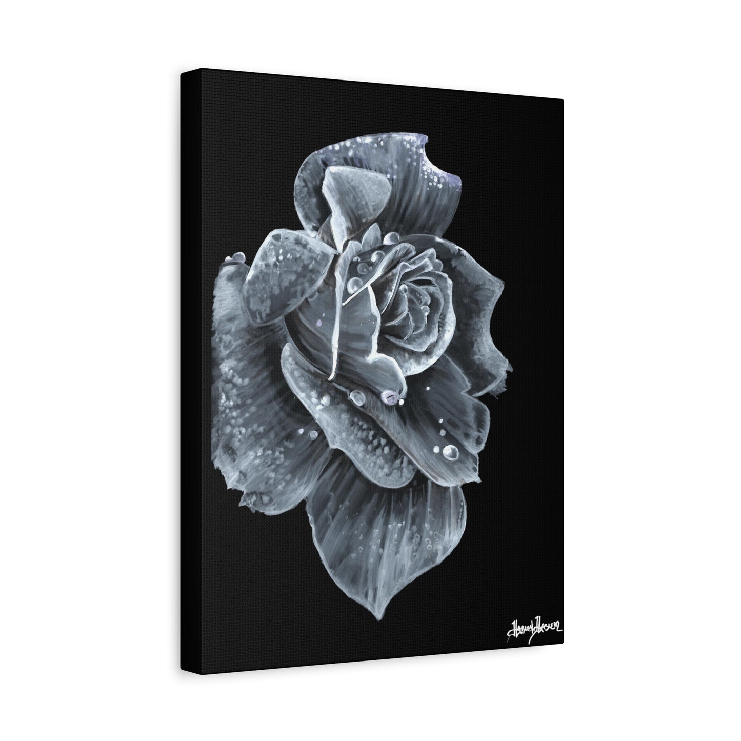 Liquid Flora Rose Matte Canvas, Stretched, 1.25"