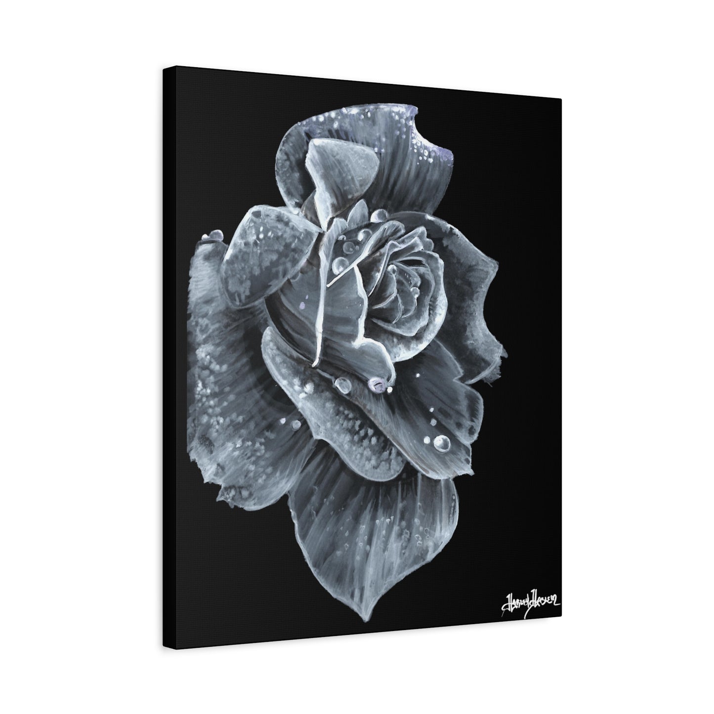 Liquid Flora Rose Matte Canvas, Stretched, 1.25"