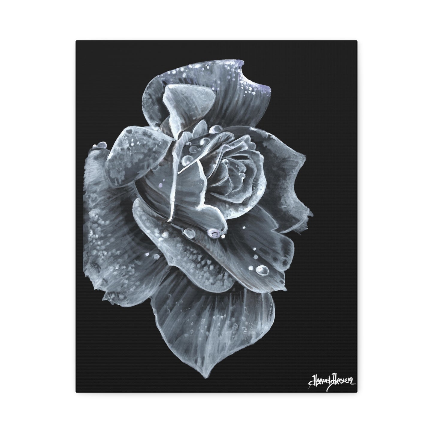 Liquid Flora Rose Matte Canvas, Stretched, 1.25"