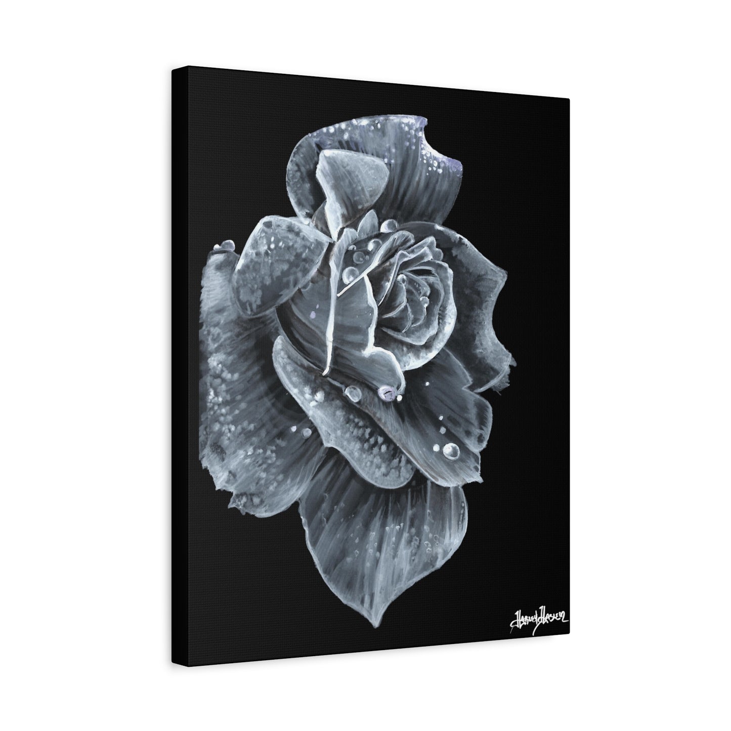 Liquid Flora Rose Matte Canvas, Stretched, 1.25"