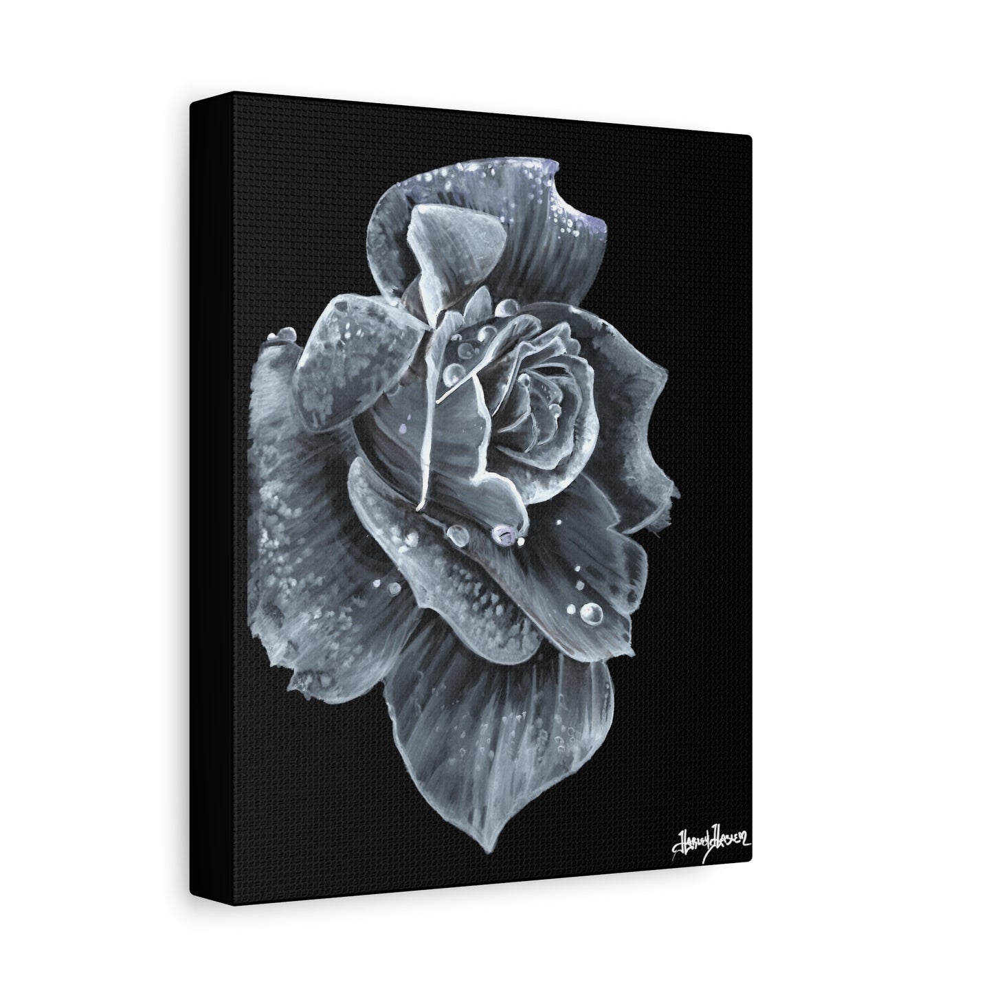 Liquid Flora Rose Matte Canvas, Stretched, 1.25"