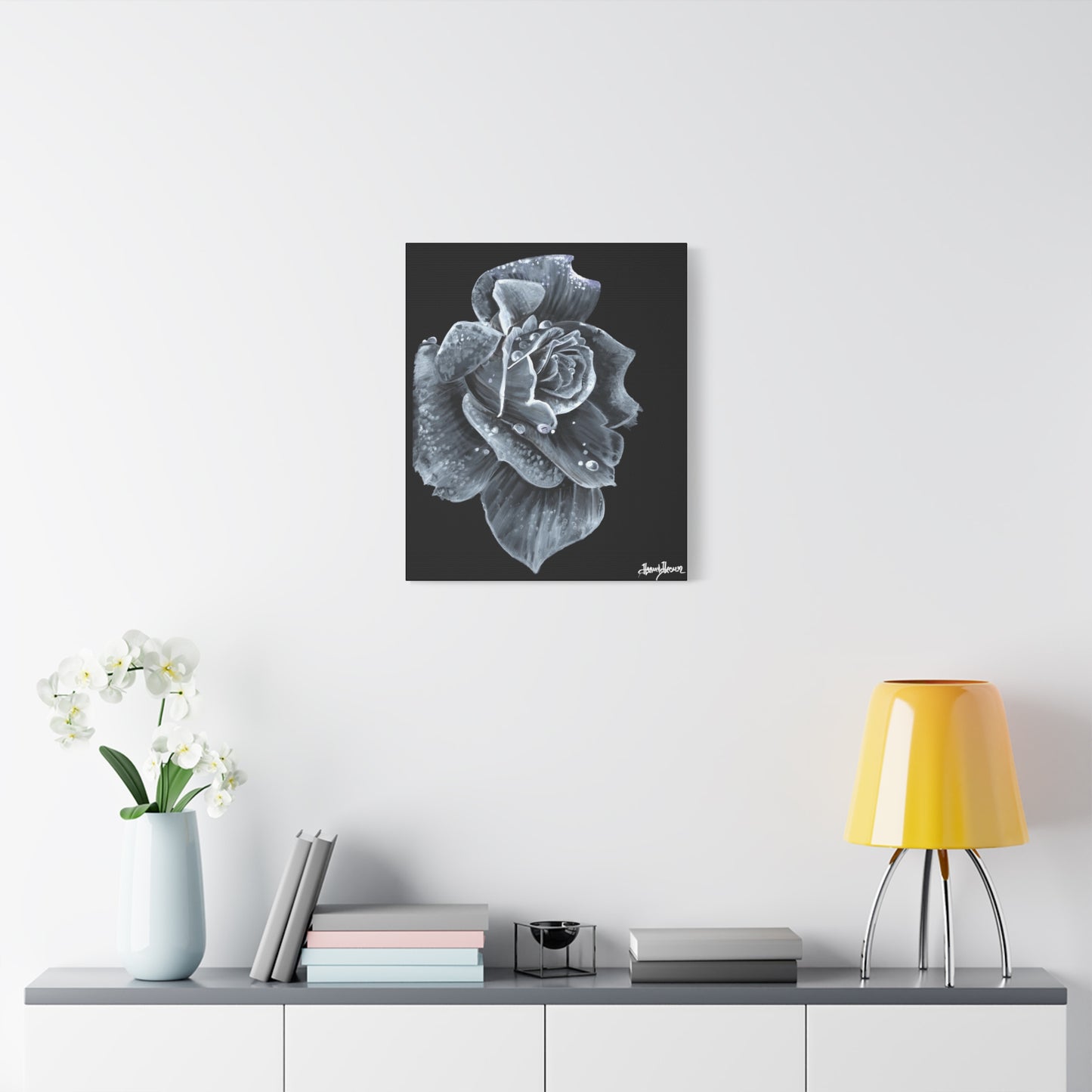 Liquid Flora Rose Matte Canvas, Stretched, 1.25"