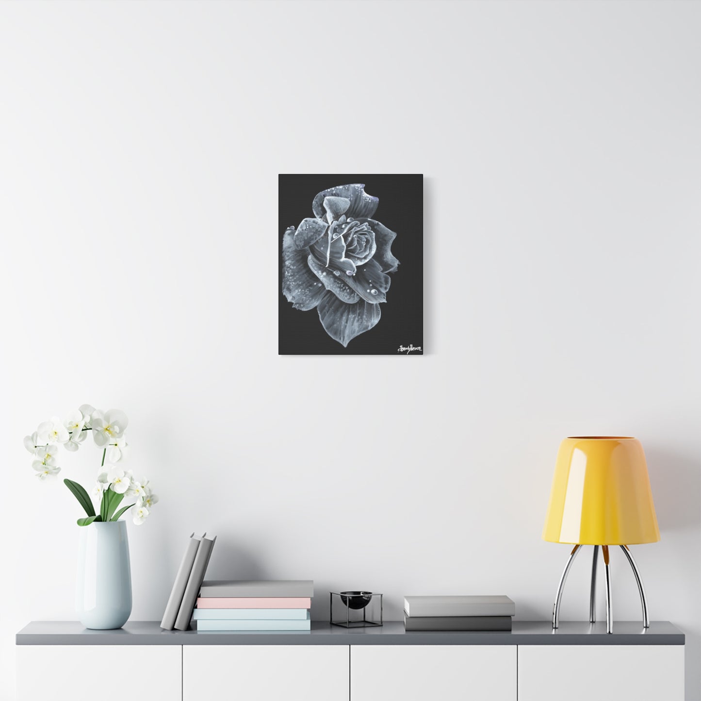 Liquid Flora Rose Matte Canvas, Stretched, 1.25"