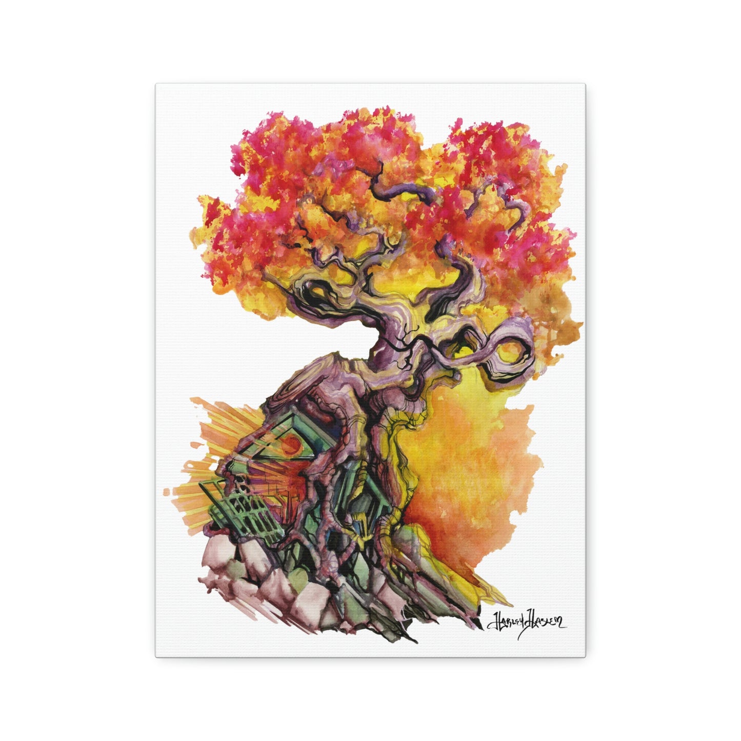 Liquid Trees #10 Print on Canvas